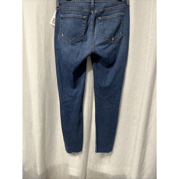 L'AGENCE Marcelle Blue Distressed Slim High Rise Jeans Size 27 - Picture 7 of 8